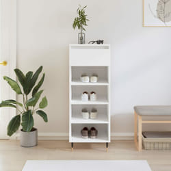 Vidaxl - Scarpiera Bianco Lucido 40x36x105 cm in Legno Multistrato 27109
