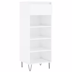 Scarpiera Bianco Lucido 40x36x105 cm in Legno Multistratocod mxl 78913 - Vista aggiuntiva 2