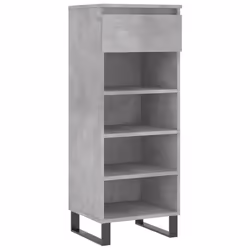 Scarpiera Grigio Cemento 40x36x105 cm in Legno Multistratocod mxl 126723 - Vista aggiuntiva 2