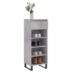 Scarpiera Grigio Cemento 40x36x105 cm in Legno Multistratocod mxl 126723 - Vista aggiuntiva 3