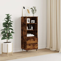 vidaXL Credenza Rovere Fumo 40x36x110 cm in Legno Multistrato