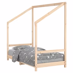 vidaXL Giroletto per Bambini 80x160 cm in Legno Massello di Pino - Vista aggiuntiva 2