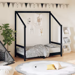 VidaXL 835711 lettino per bambini Nero Legno - Vista aggiuntiva 2
