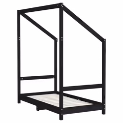 VidaXL 835714 lettino per bambini Nero Legno - Vista aggiuntiva 6