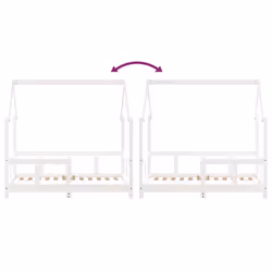 VidaXL 835722 lettino per bambini Bianco Legno - Vista aggiuntiva 7