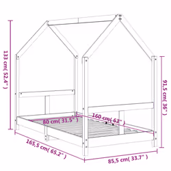 VidaXL 835725 lettino per bambini Bianco Legno - Vista aggiuntiva 8