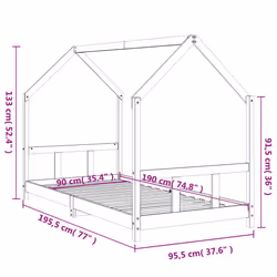 VidaXL 835728 lettino per bambini Bianco Legno - Vista aggiuntiva 8