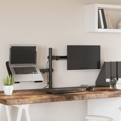 Vidaxl - Supporto per Monitor in Acciaio Nero vesa 75/100 mm 75231