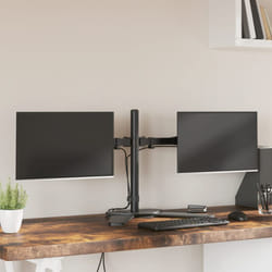 Vidaxl - Supporto per Monitor Doppio in Acciaio Nero vesa 75/100 mm