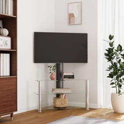Supporto tv Angolare 3 Livelli per 32-70 Pollici Nero e Argento Vidaxl 72911