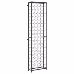 vidaXL Portavini da 95 Bottiglie Nero 54x18x200cm in Ferro Battuto - Vista aggiuntiva 2