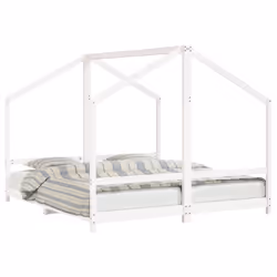 Giroletto per Bambini Bianco 2x(90x200) cm Legno Massello Pinocod mxl 131626 - Vista aggiuntiva 2