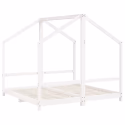 Giroletto per Bambini Bianco 2x(80x160)cm Legno Massello Pinocod mxl 83714 - Vista aggiuntiva 3