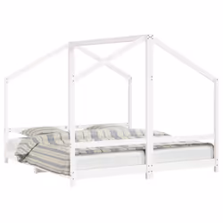Giroletto per Bambini Bianco 2x(90x190)cm Legno Massello Pinocod mxl 131625 - Vista aggiuntiva 2