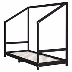 VidaXL 3200600 lettino per bambini Nero Legno - Vista aggiuntiva 4