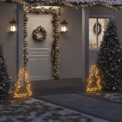 Questa accattivante decorazione luminosa natalizia a forma di albero è la scelta perfetta per decorare la vostra casa o giard ...
