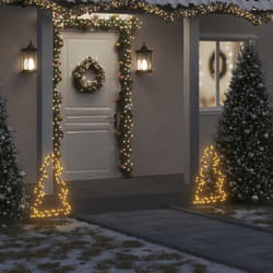 Vidaxl - Decorazione Luminosa Natalizia con Picchetti Albero 80LED 60cm 56072