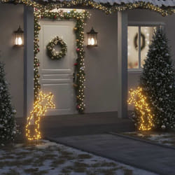 Luce Decorativa Natale con Picchetti Stella Cadente 115LED 89cm Vidaxl 72711