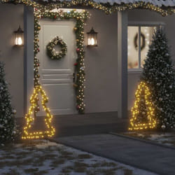 Decorazione Luminosa Natale Picchetti Terra Albero 115LED 90cm Vidaxl 65315