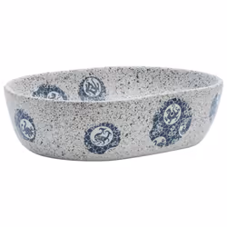 Lavabo da Appoggio Grigio e Blu Ovale 47x33x13 cm Ceramicacod mxl 83580 - Vista aggiuntiva 2
