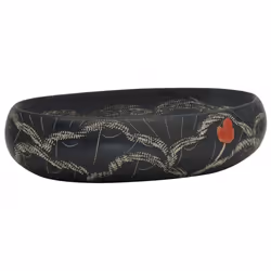 Lavabo da Appoggio Nero Ovale 59x40x15 cm Ceramicacod mxl 131494 - Vista aggiuntiva 2