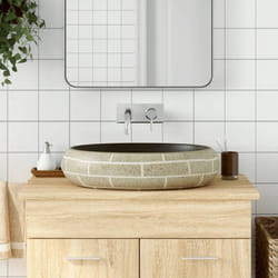 Lavabo da Appoggio Multicolore Ovale 59x40x15 cm Ceramica Vidaxl 97481