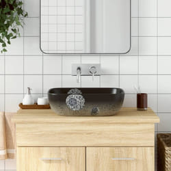 Lavabo Appoggio Multicolore Rettangolare 48x37,5x13,5 Ceramica Vidaxl 17046