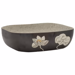 Lavabo Appoggio Grigio Nero Rettangolare 48x37,5x13,5 Ceramicacod mxl 107522 - Vista aggiuntiva 2