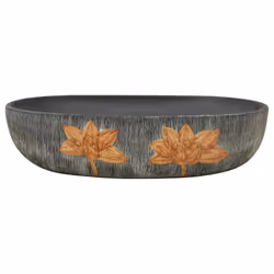 Lavabo da Appoggio Grigio e Nero Ovale 59x40x14 cm Ceramicacod mxl 131499 - Vista aggiuntiva 3