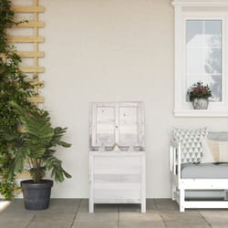 Vidaxl - Contenitore Giardino Bianco 50x49x56,5 cm Legno Massello Abete 3458