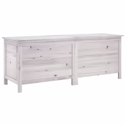 Contenitore Giardino Bianco 150x50x56,5 cm Legno Massello Abetecod mxl 81954 - Vista aggiuntiva 2