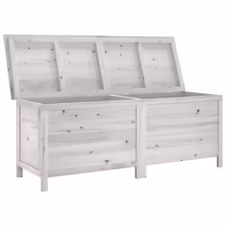 Contenitore Giardino Bianco 150x50x56,5 cm Legno Massello Abetecod mxl 81954 - Vista aggiuntiva 3