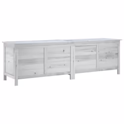 Contenitore da Giardino Bianco 198,5x50x56,5 cm Massello Abetecod mxl 112049 - Vista aggiuntiva 2
