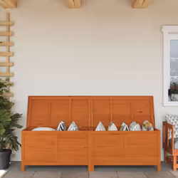 Questo contenitore da giardino in legno offre un ampio spazio per riporre decorazioni, giocattoli, attrezzi da giardinaggio e ...