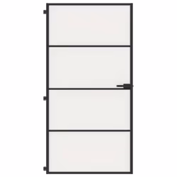 Porta Interni Sottile Nera 102,5x201,5Vetro Temperato Alluminiocod mxl 107739 - Vista aggiuntiva 3