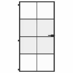 Porta Interni Sottile Nera 102,5x201,5Vetro Temperato Alluminiocod mxl 131720 - Vista aggiuntiva 3