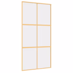 Porta Scorrevole Oro 102,5x205 Vetro Trasparente ESG Alluminiocod mxl 107688 - Vista aggiuntiva 2