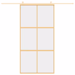 Porta Scorrevole Oro 102,5x205 Vetro Trasparente ESG Alluminiocod mxl 107688 - Vista aggiuntiva 3