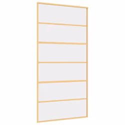 Porta Scorrevole Oro 102,5x205 Vetro Trasparente ESG Alluminiocod mxl 83754 - Vista aggiuntiva 2