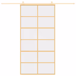 Porta Scorrevole Oro 102,5x205 Vetro Trasparente ESG Alluminiocod mxl 107691 - Vista aggiuntiva 3