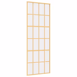 Porta Scorrevole Dorata 76x205 Vetro Trasparente ESG Alluminiocod mxl 131670 - Vista aggiuntiva 2