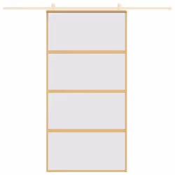 Porta Scorrevole Oro 102,5x205 Vetro Smerigliato ESG Alluminiocod mxl 83758 - Vista aggiuntiva 3