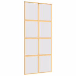 Porta Scorrevole Dorata 90x205 Vetro Smerigliato ESG Alluminiocod mxl 83757 - Vista aggiuntiva 2