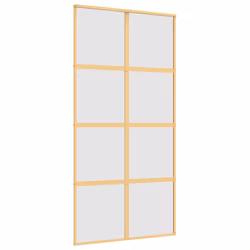 Porta Scorrevole Oro 102,5x205 Vetro Smerigliato ESG Alluminiocod mxl 107693 - Vista aggiuntiva 2