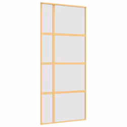 Porta Scorrevole Dorata 90x205 Vetro Smerigliato ESG Alluminiocod mxl 107696 - Vista aggiuntiva 2