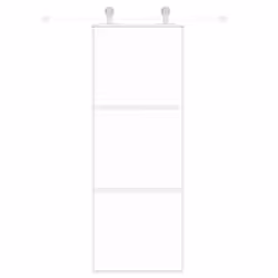 Porta Scorrevole Bianca 76x205 cm Vetro Temperato e Alluminiocod mxl 107774 - Vista aggiuntiva 3