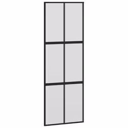 Porta Scorrevole Nera 76x205 cm in Vetro Temperato e Alluminiocod mxl 83816 - Vista aggiuntiva 2