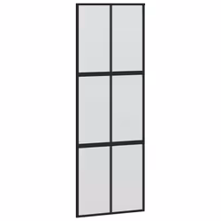 Porta Scorrevole Nera 90x205 cm in Vetro Temperato e Alluminiocod mxl 131750 - Vista aggiuntiva 2