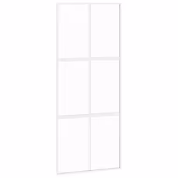 Porta Scorrevole Bianca 90x205 cm Vetro Temperato e Alluminiocod mxl 131754 - Vista aggiuntiva 2