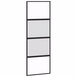 Porta Scorrevole Nera 76x205 cm in Vetro Temperato e Alluminiocod mxl 107775 - Vista aggiuntiva 2
